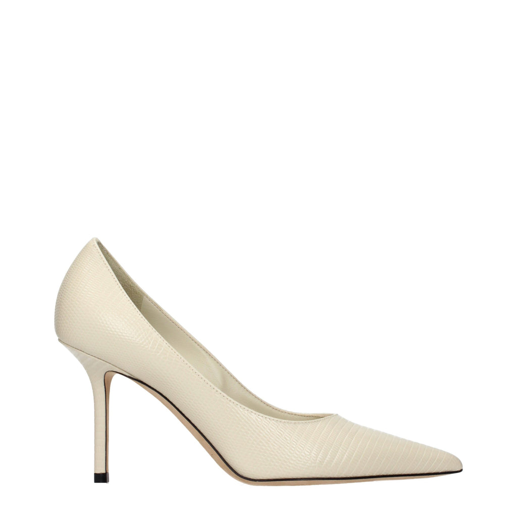 Beige Leather Pumps