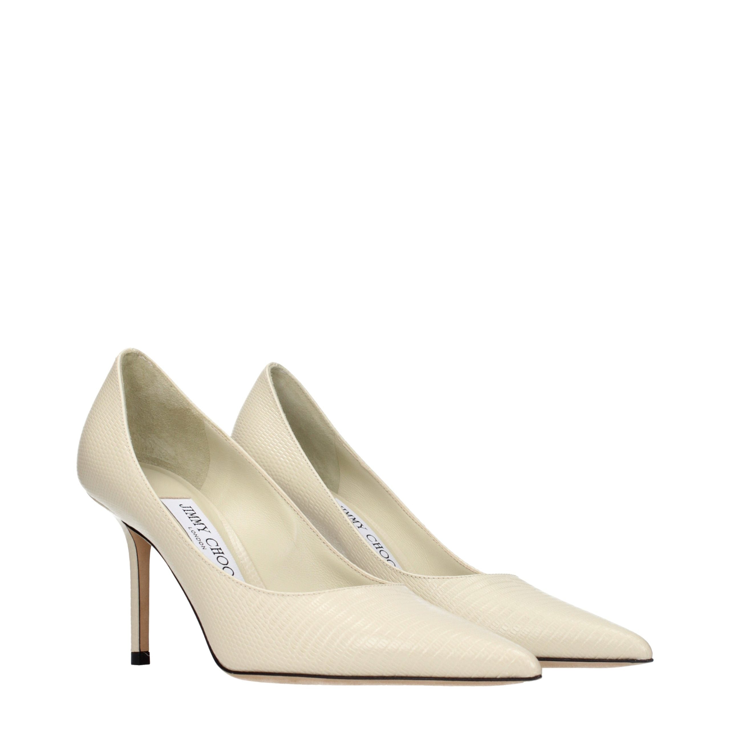 Beige Leather Pumps