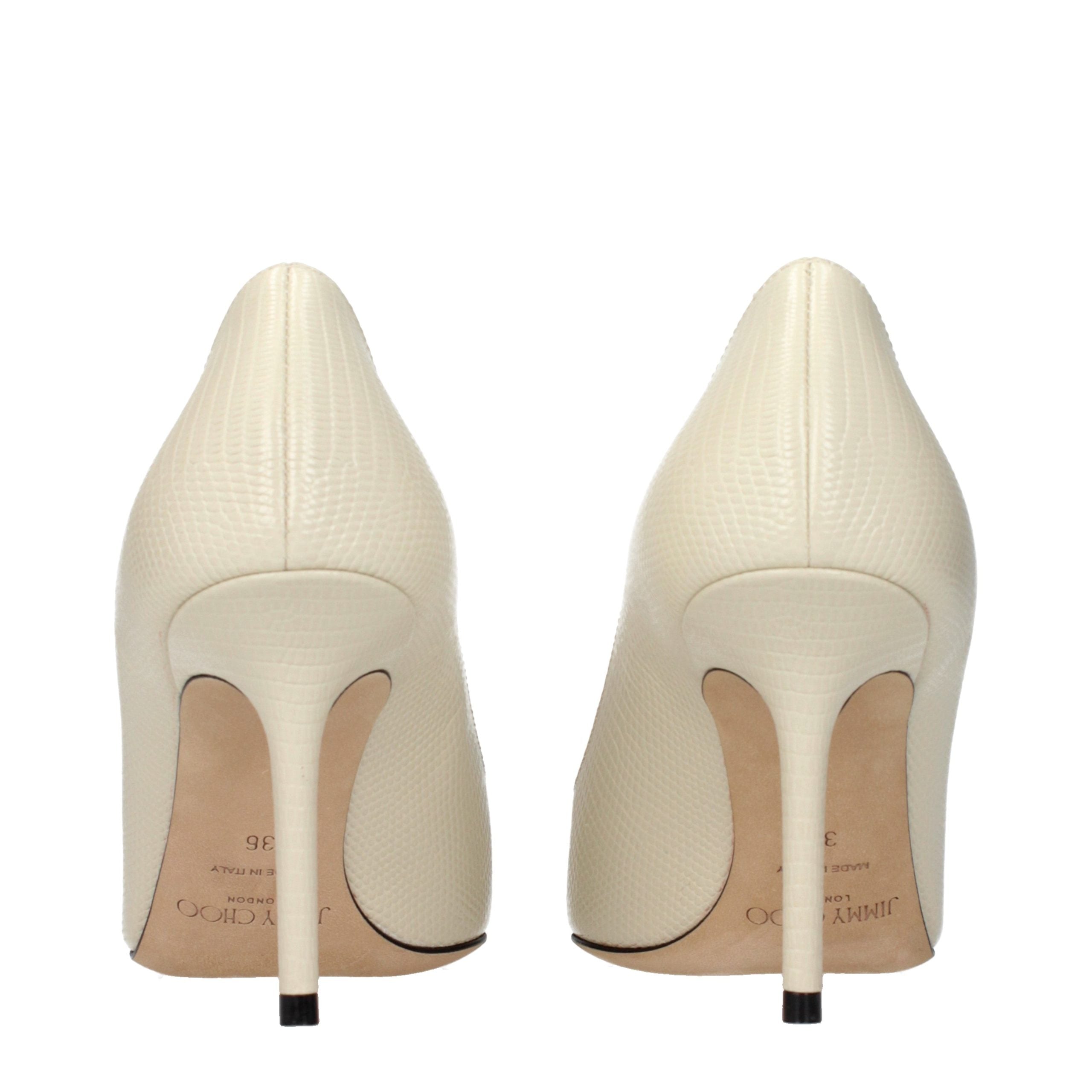 Beige Leather Pumps