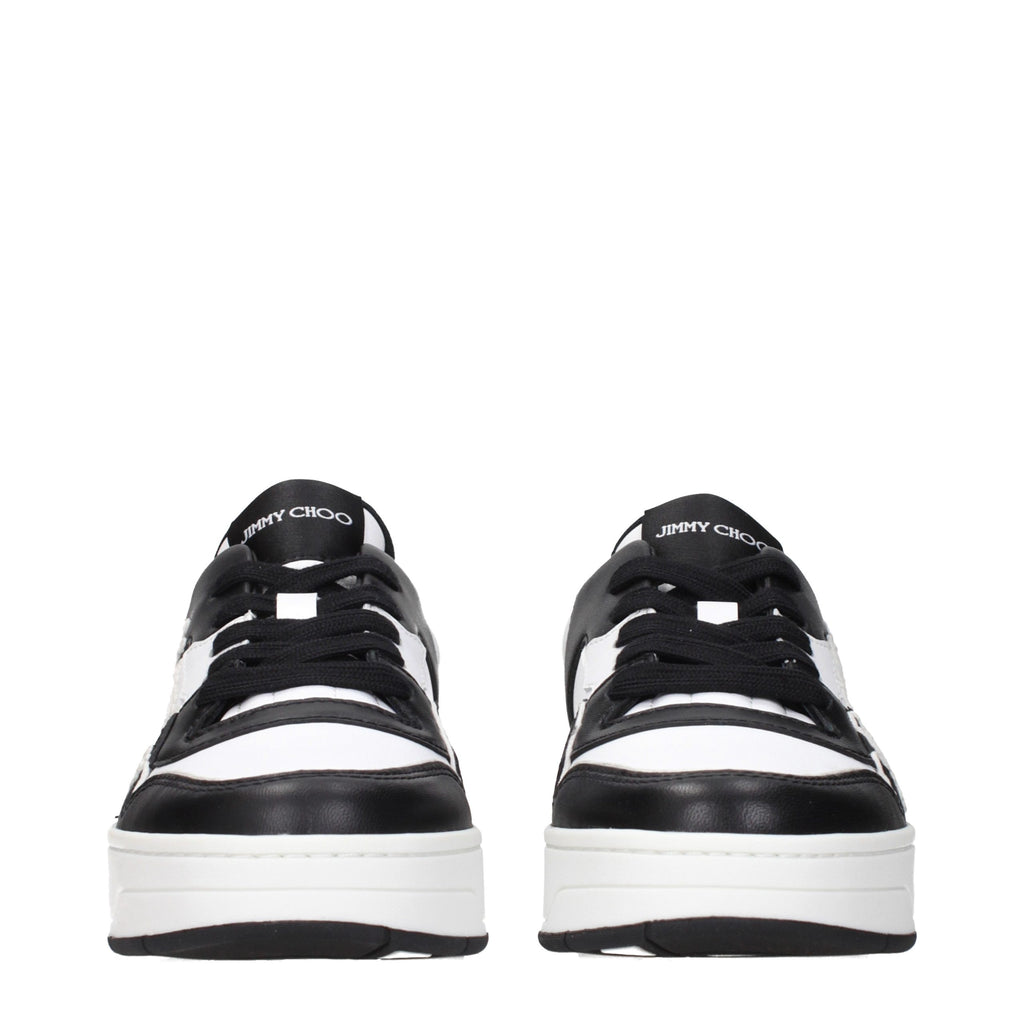 Black Leather Low‑Top Sneakers