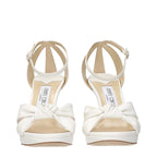 White Leather Platform Sandals
