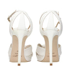 White Leather Platform Sandals