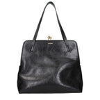 Sleek Black Leather Shoulder Bag