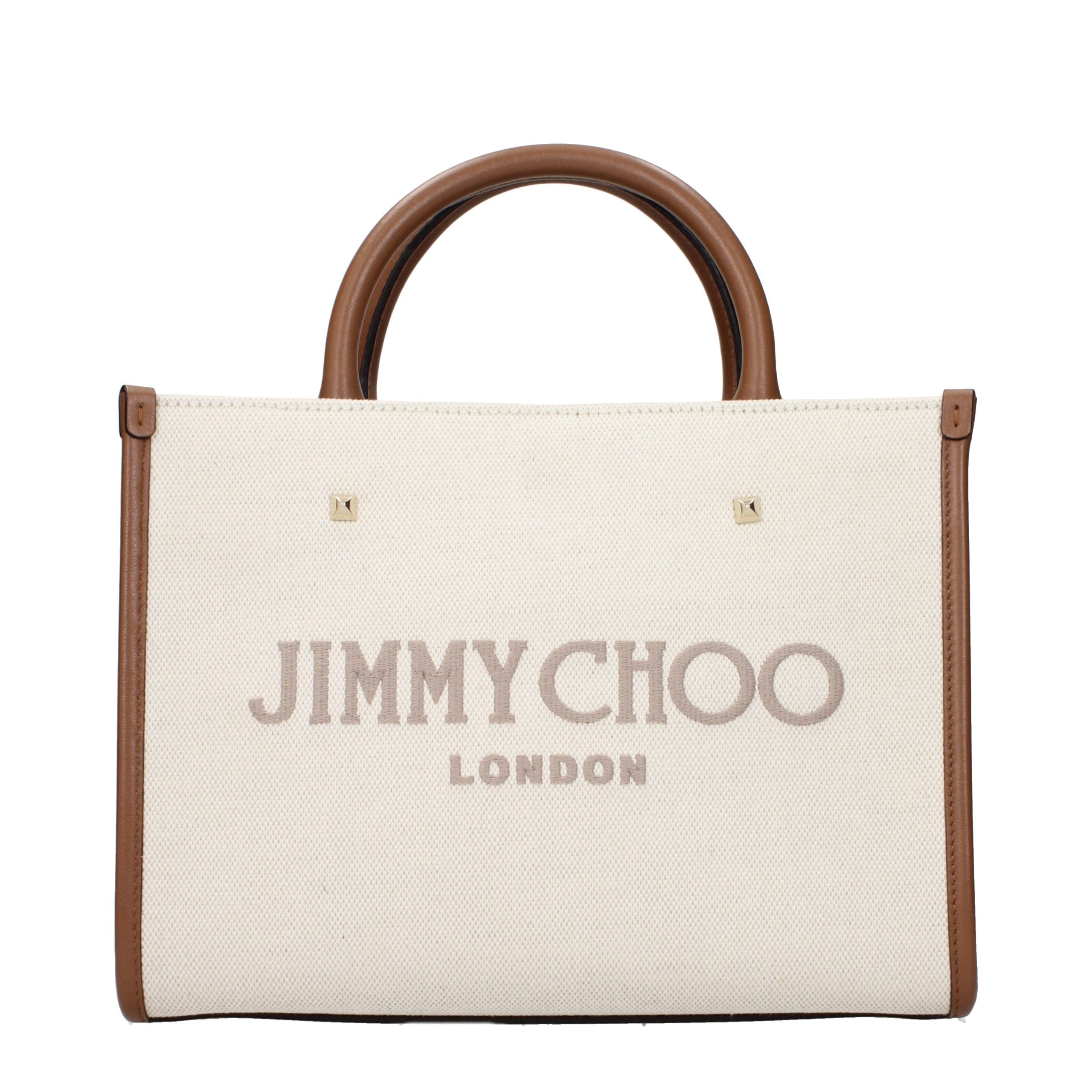 Beige Fabric Handbag