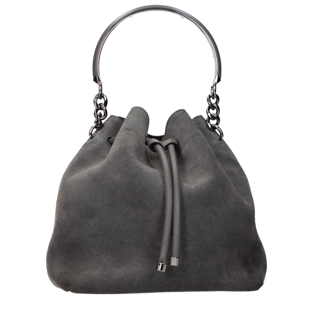 Gray Suede Handbag