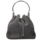 Gray Suede Handbag