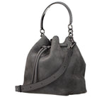 Gray Suede Handbag