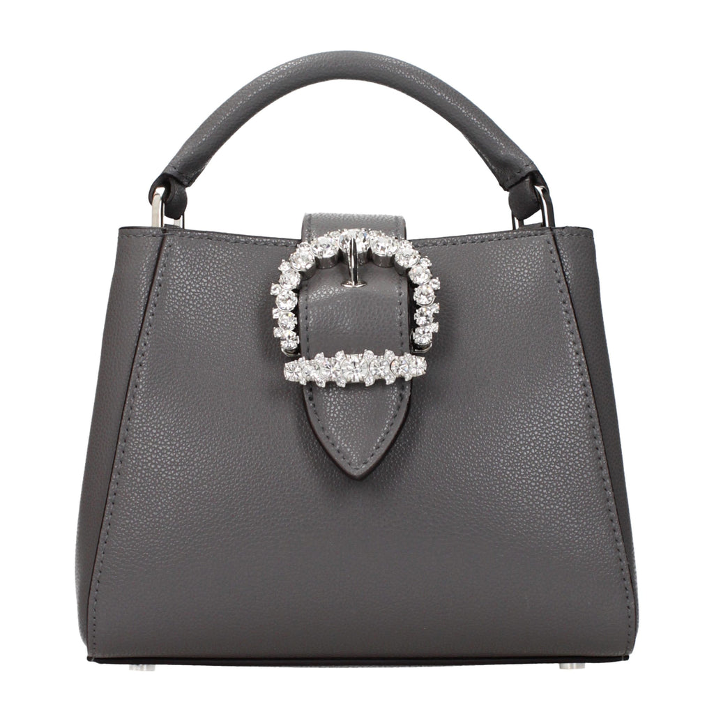 Gray Leather Satchel