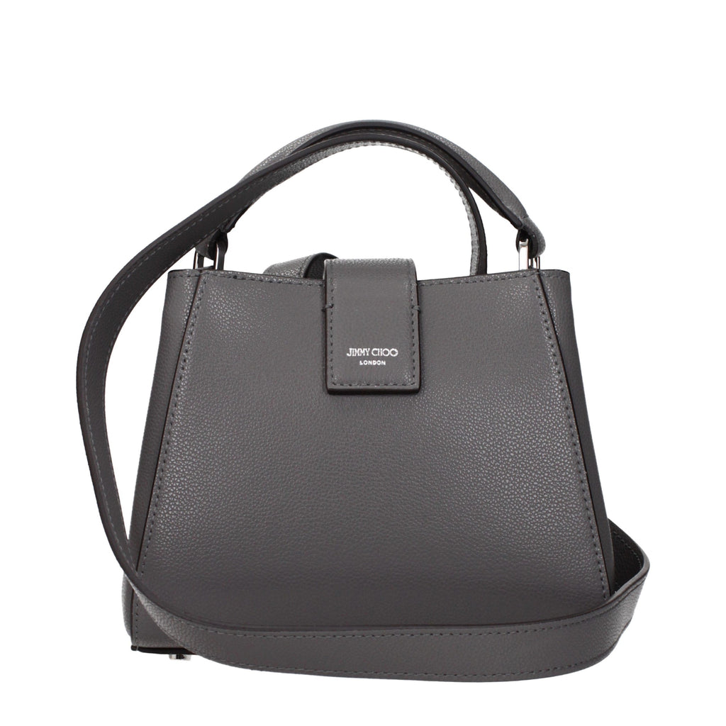 Gray Leather Satchel