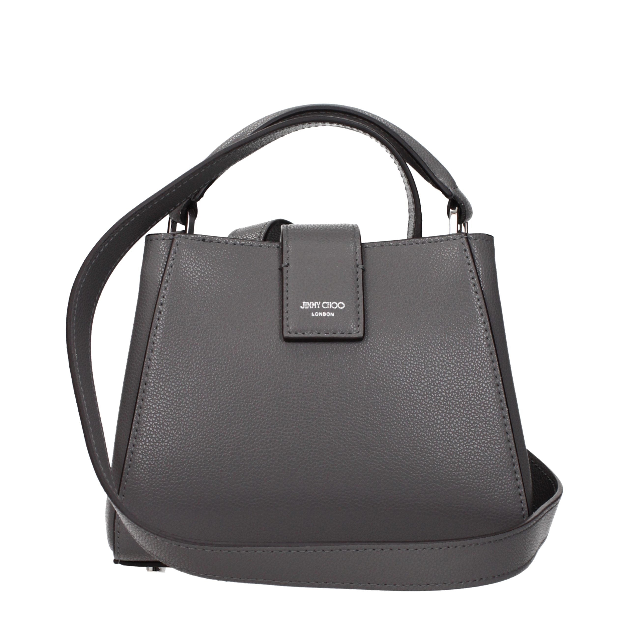 Gray Leather Satchel