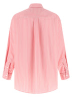Pink Cotton Oversized Striped Blouse