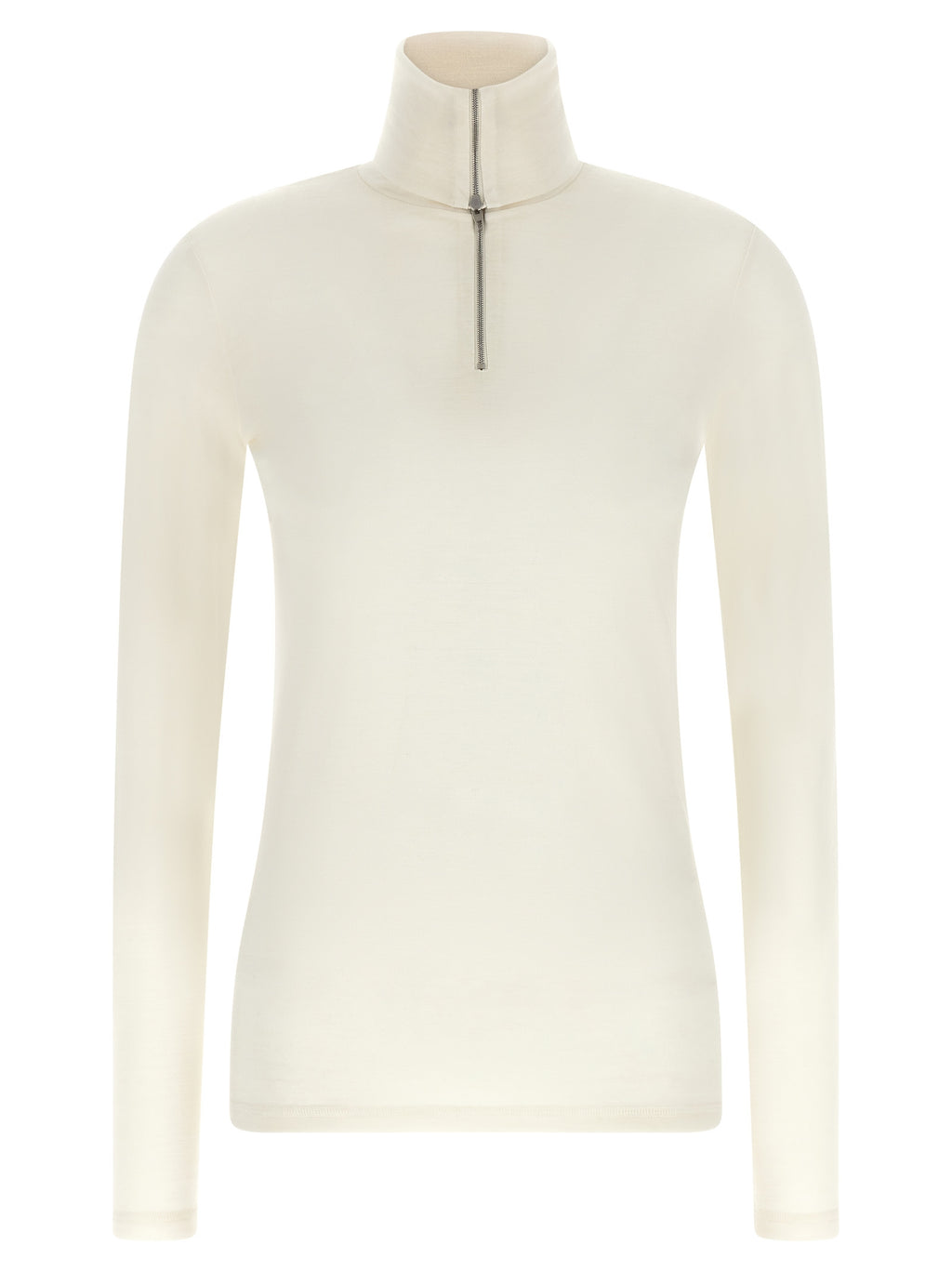 Wool Blend Half-Zip Cardigan