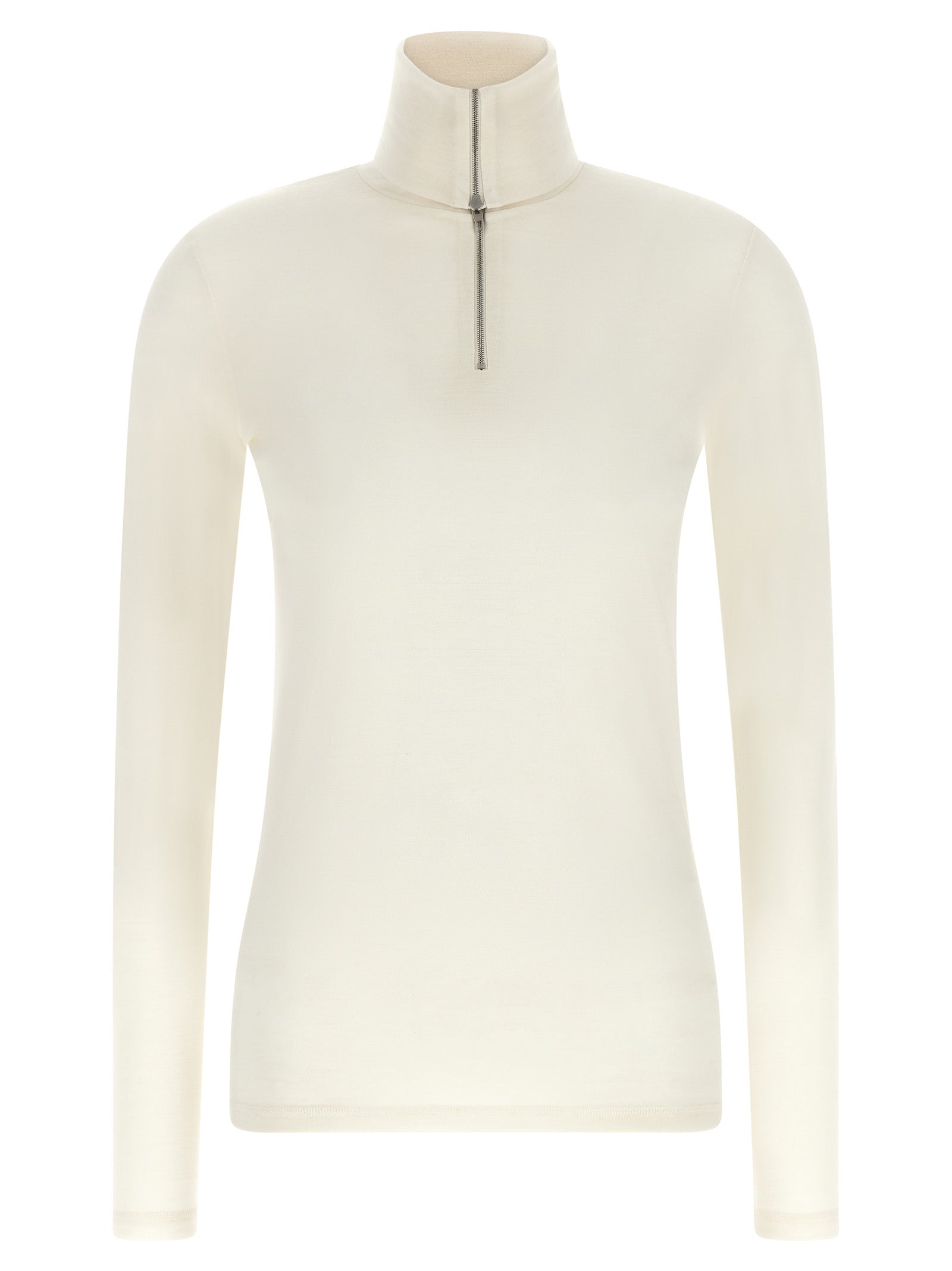 Wool Blend Half-Zip Cardigan