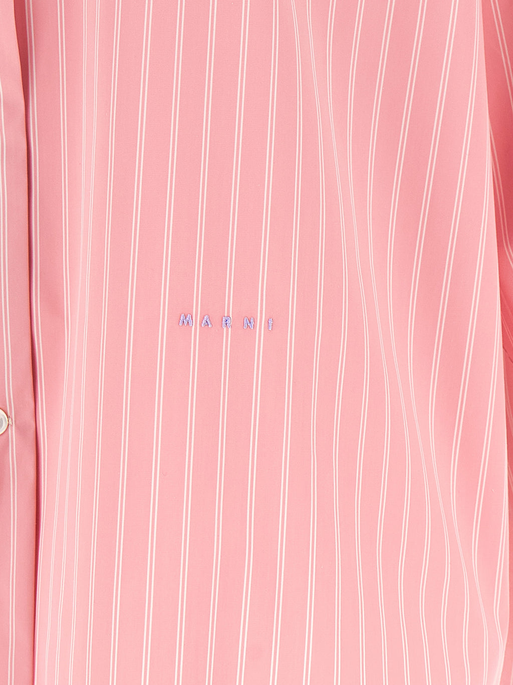 Pink Cotton Oversized Striped Blouse