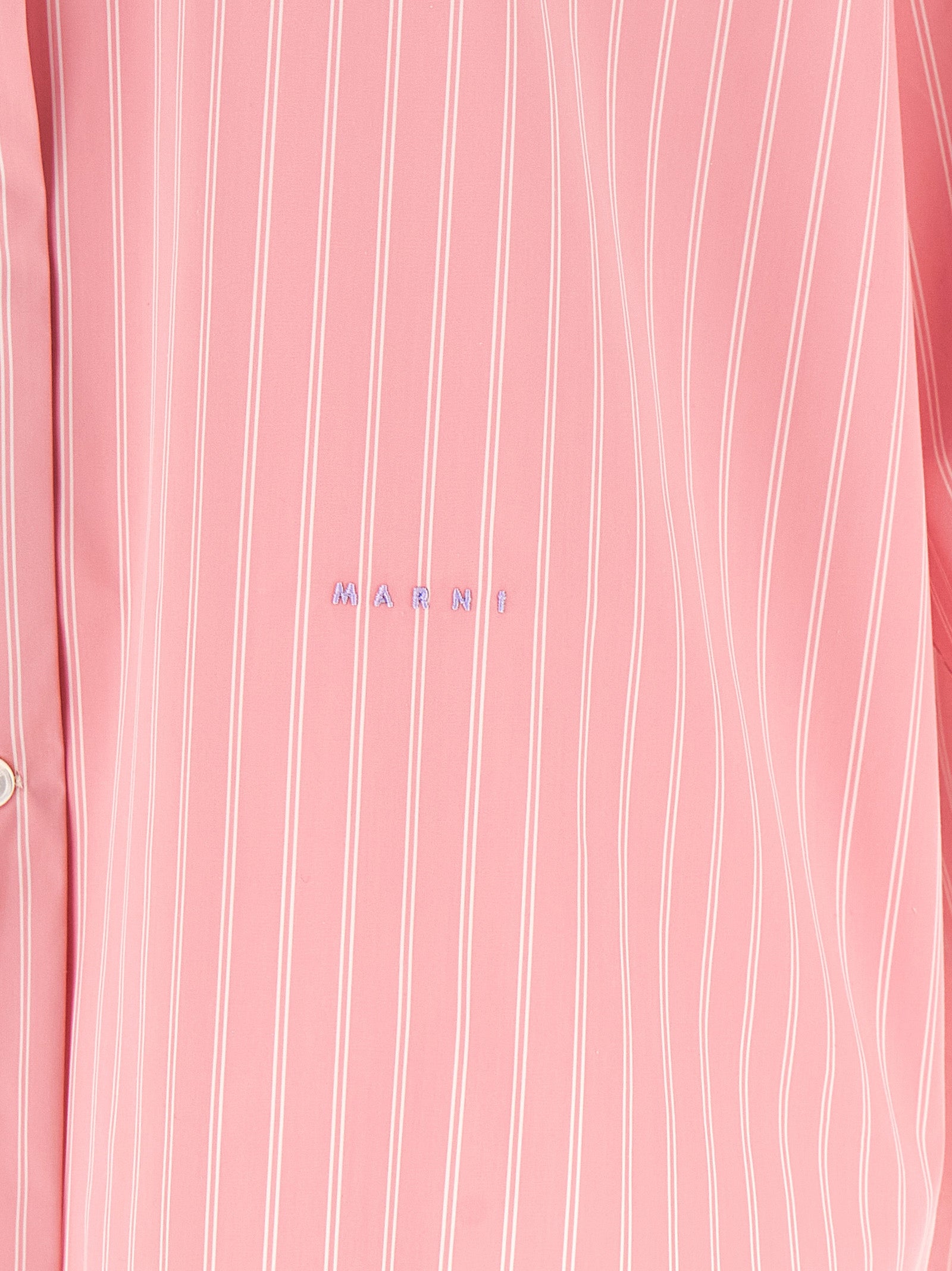 Pink Cotton Oversized Striped Blouse