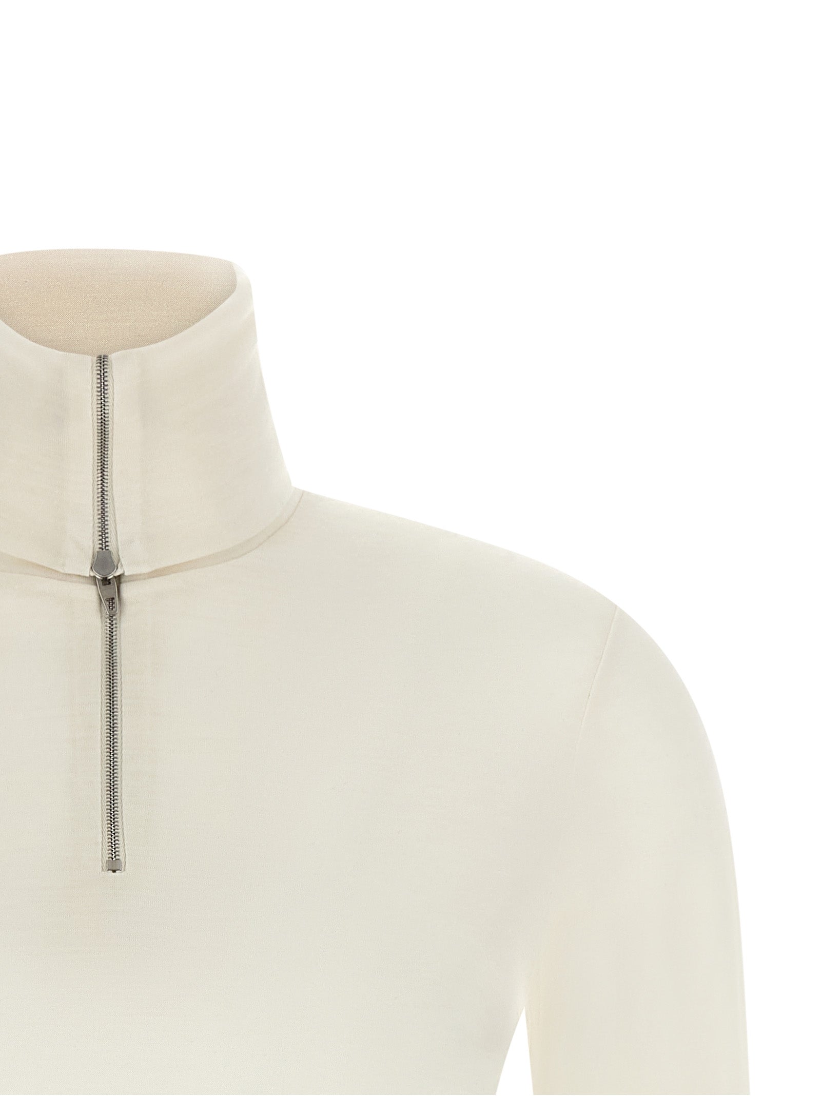 Wool Blend Half-Zip Cardigan