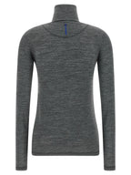Gray Polyester Virgin Wool Long‑Sleeve T‑Shirt
