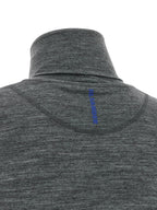 Gray Polyester Virgin Wool Long‑Sleeve T‑Shirt