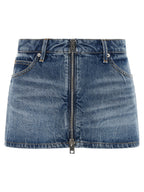Light Blue Cotton Skort