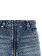 Light Blue Cotton Skort