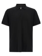 C-Pei 90 Black Cotton Polo