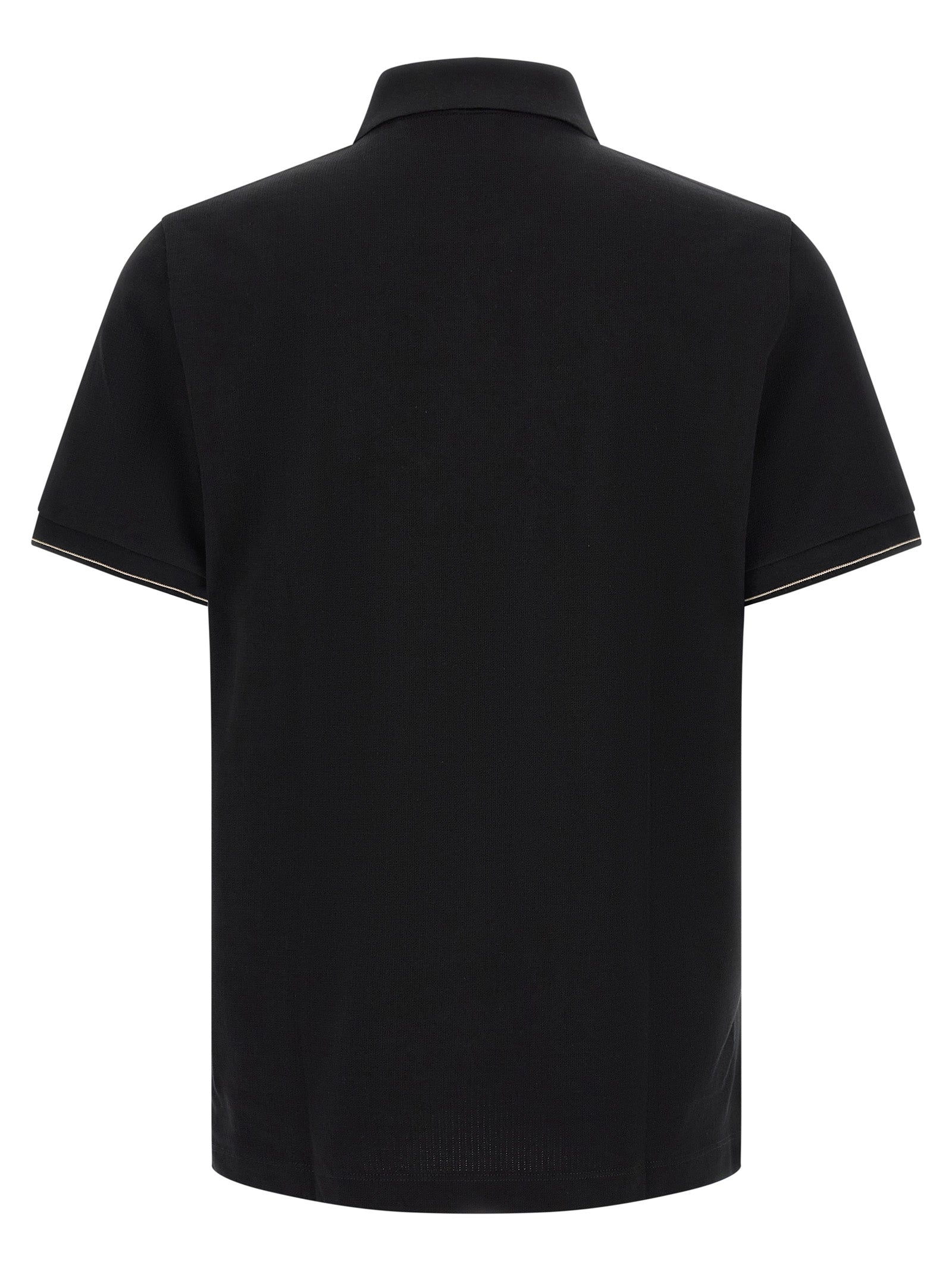 C-Pei 90 Black Cotton Polo