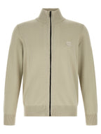 Cashmere-Blend Beige Cardigan