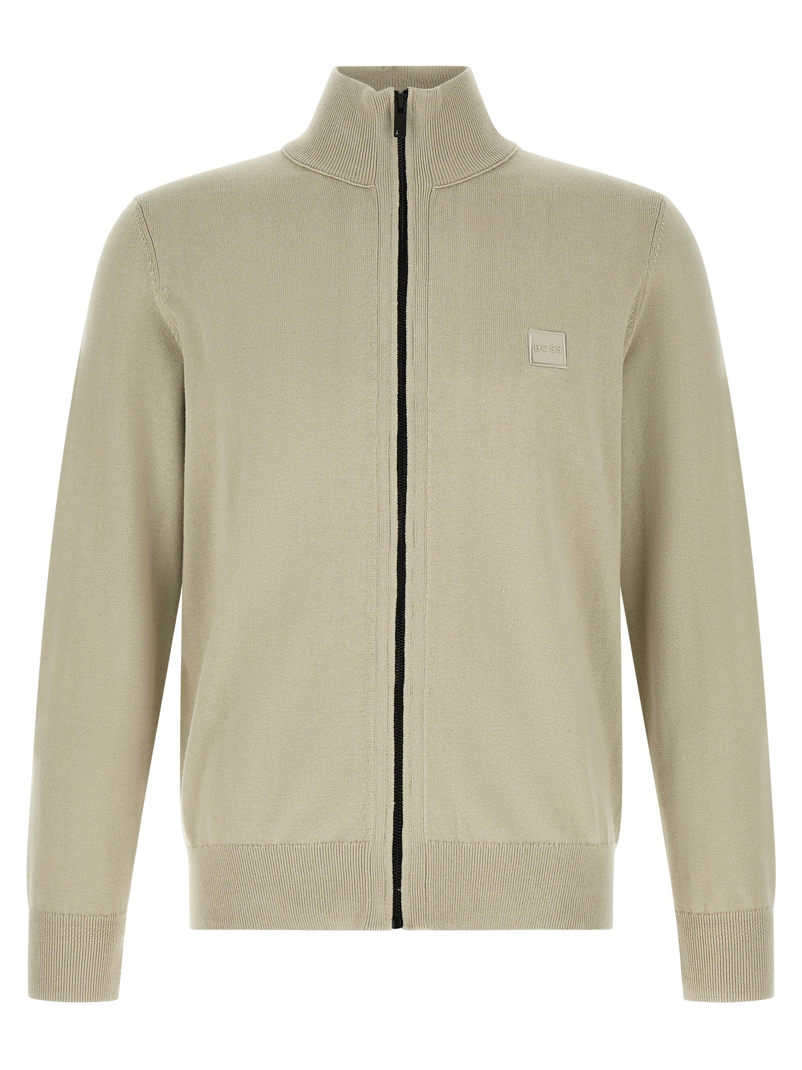 Cashmere-Blend Beige Cardigan