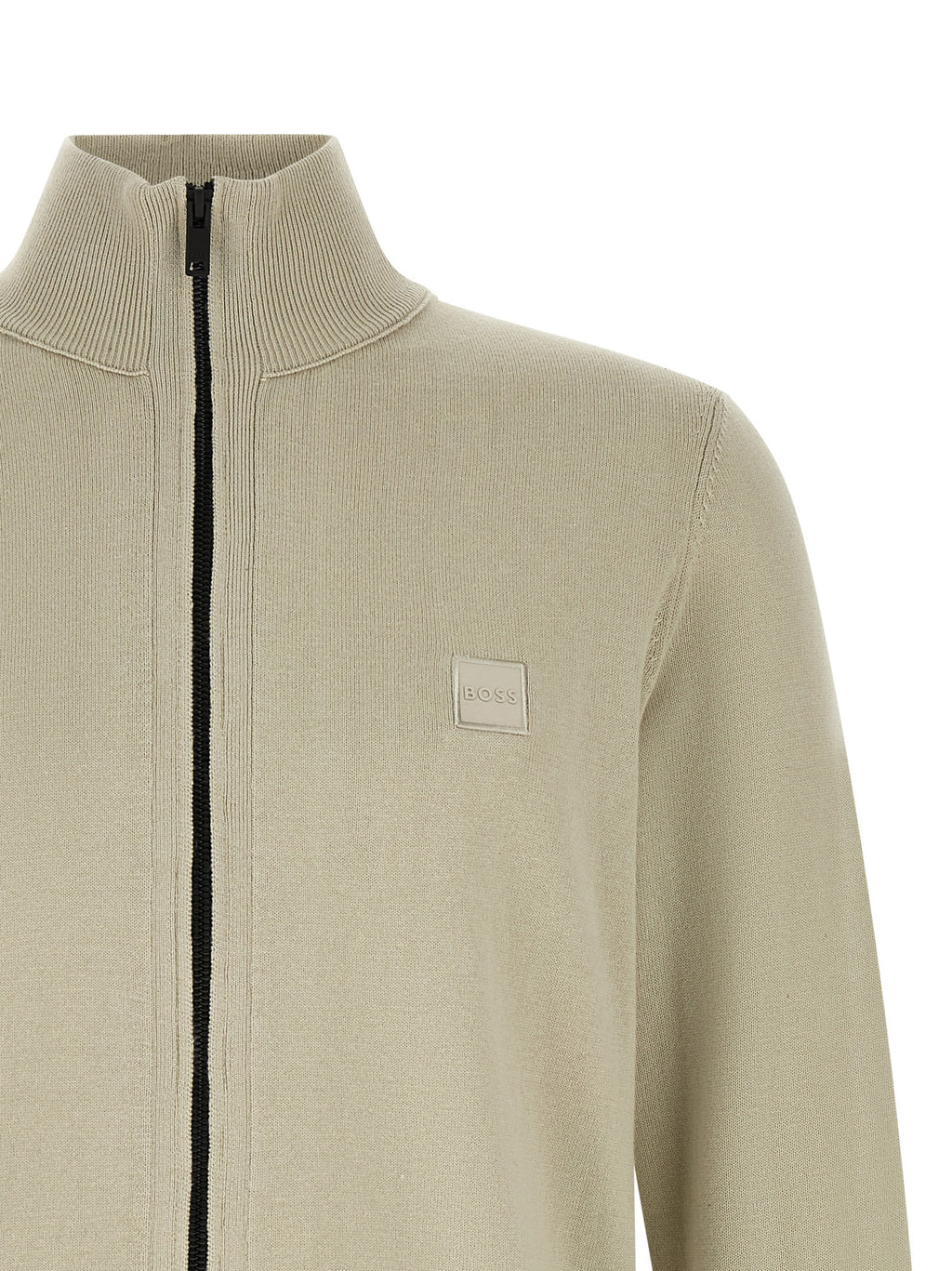 Cashmere-Blend Beige Cardigan
