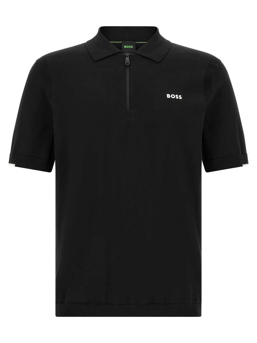 Black Cotton Ever‑X Polo Shirt