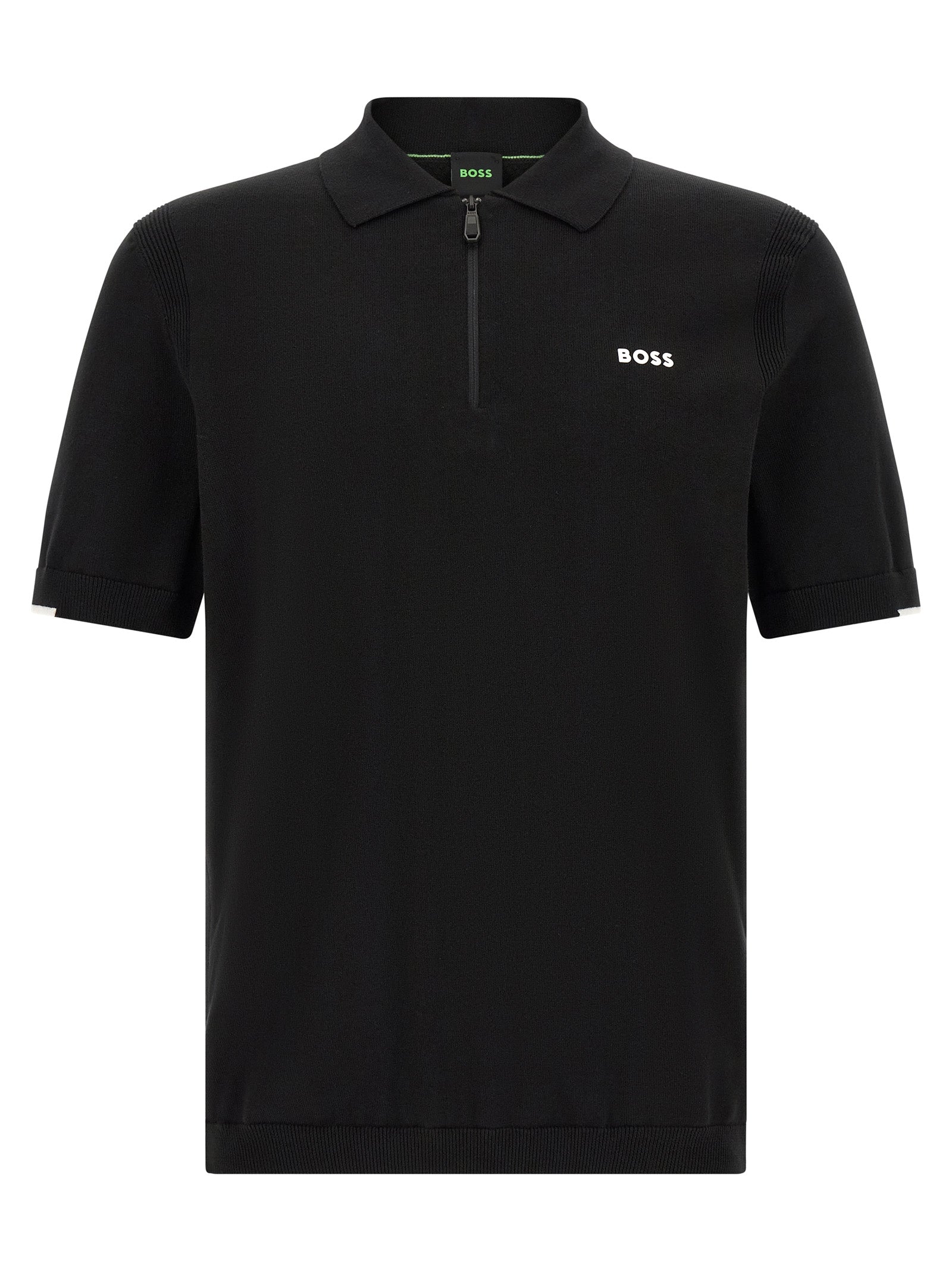 Black Cotton Ever‑X Polo Shirt
