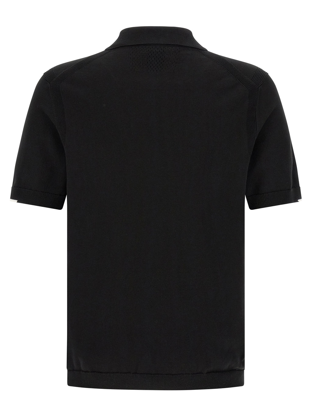 Black Cotton Ever‑X Polo Shirt