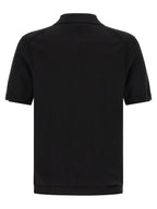 Black Cotton Ever‑X Polo Shirt