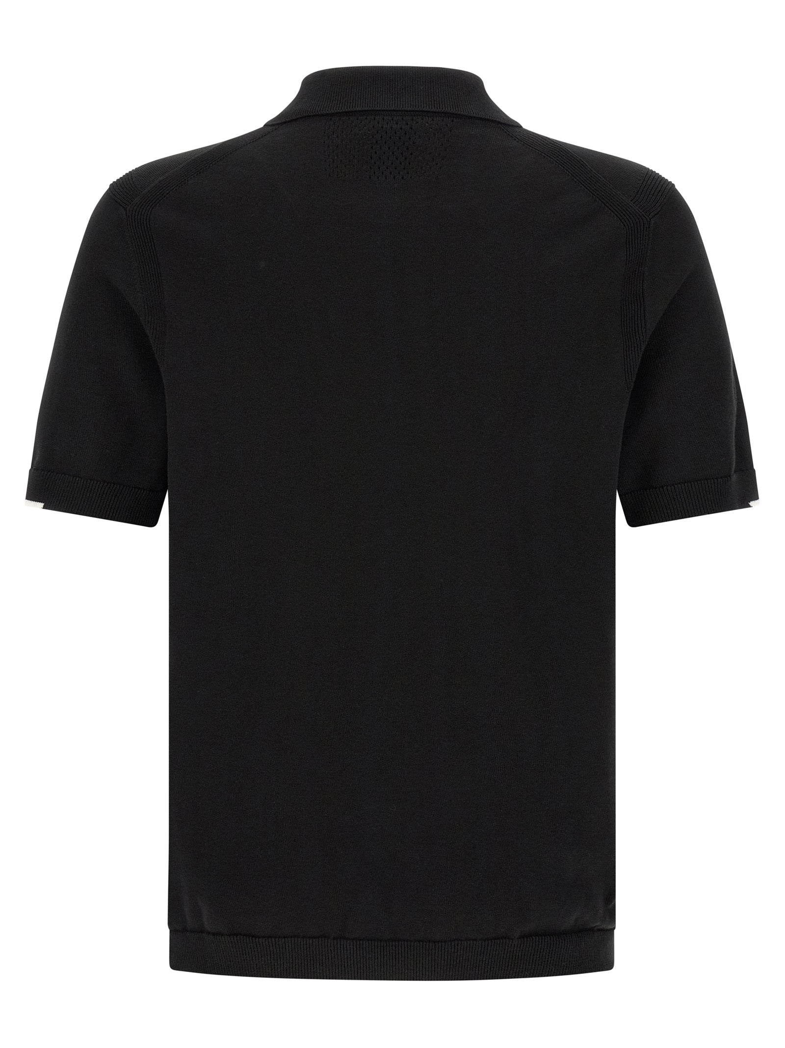 Black Cotton Ever‑X Polo Shirt