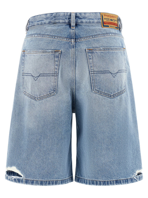 Light Blue Cotton De‑Sire‑Short Bermuda Shorts