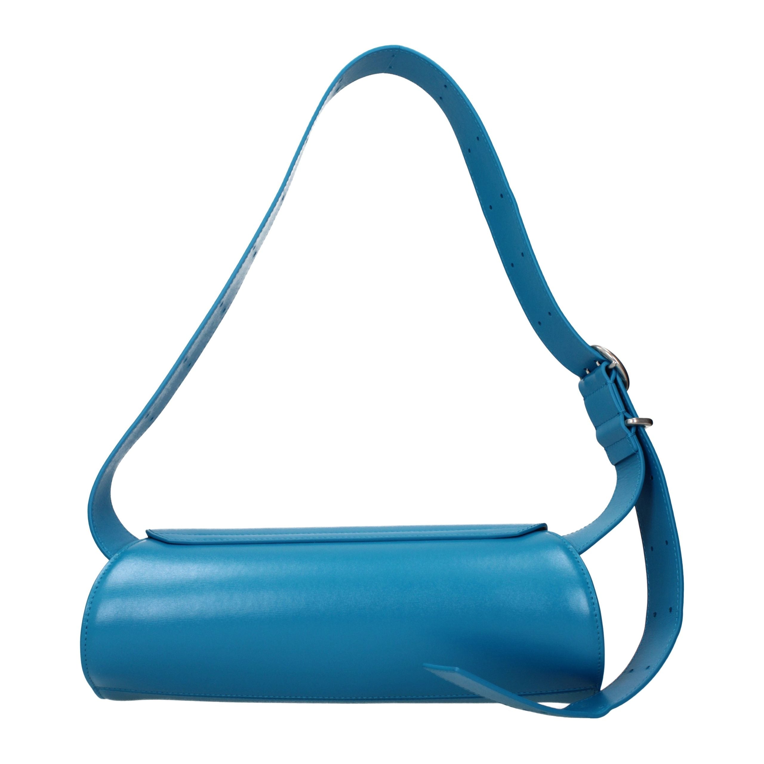Blue Leather Crossbody
