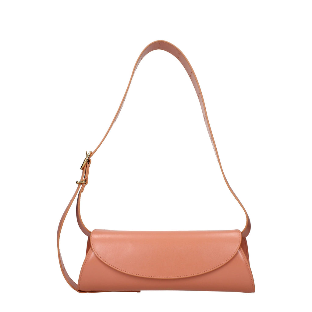 Pink Leather Crossbody Bag