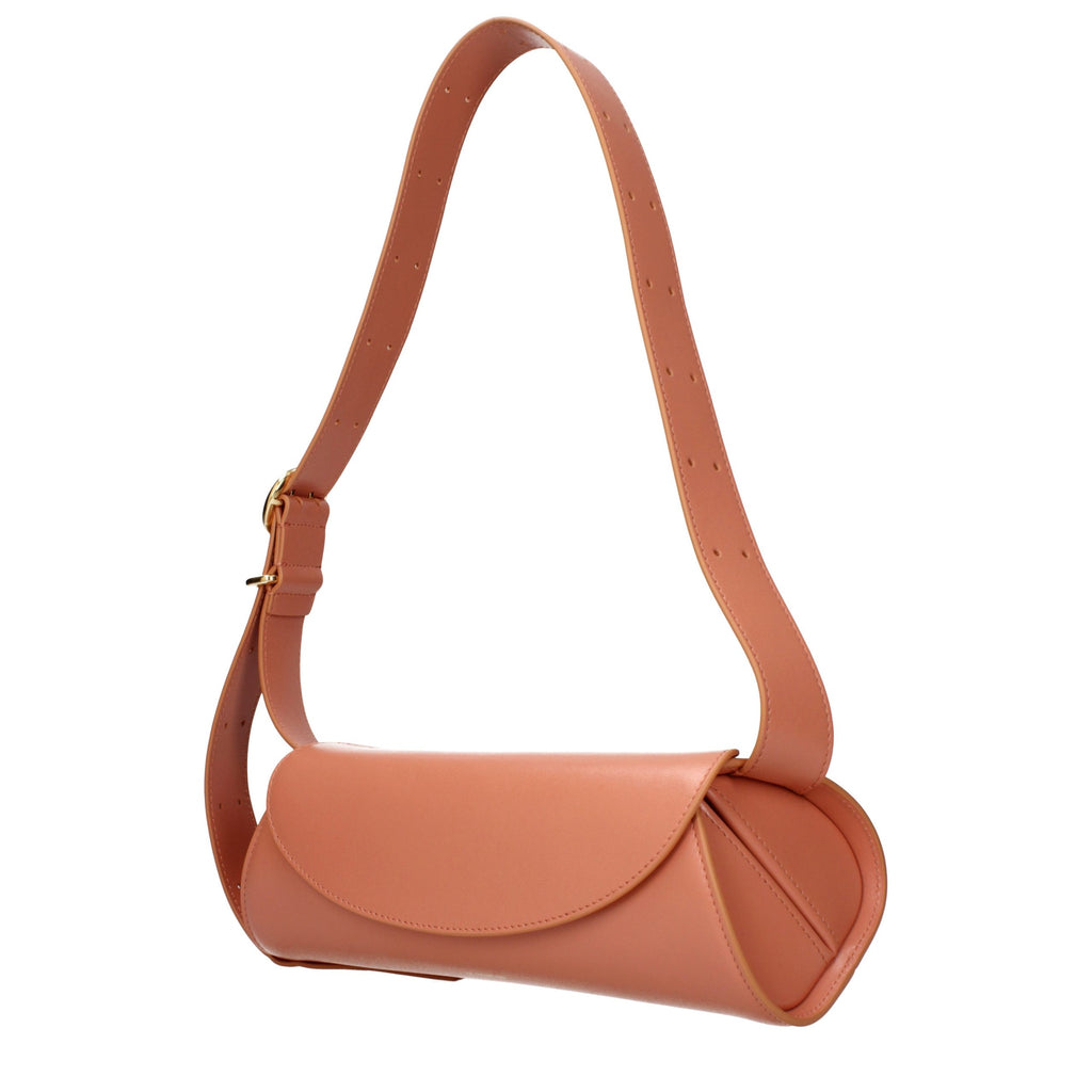 Pink Leather Crossbody Bag