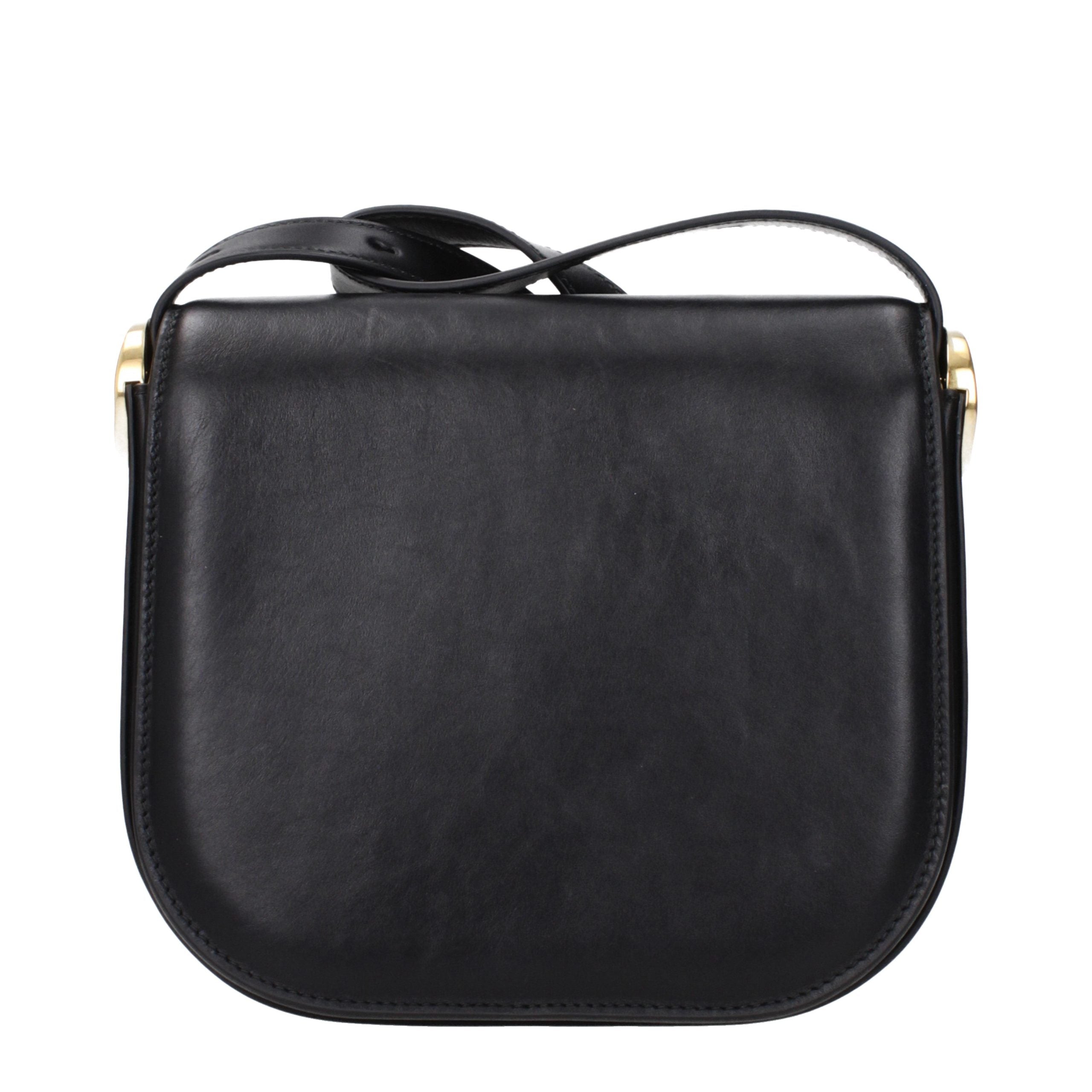 Black Leather Crossbody Bag