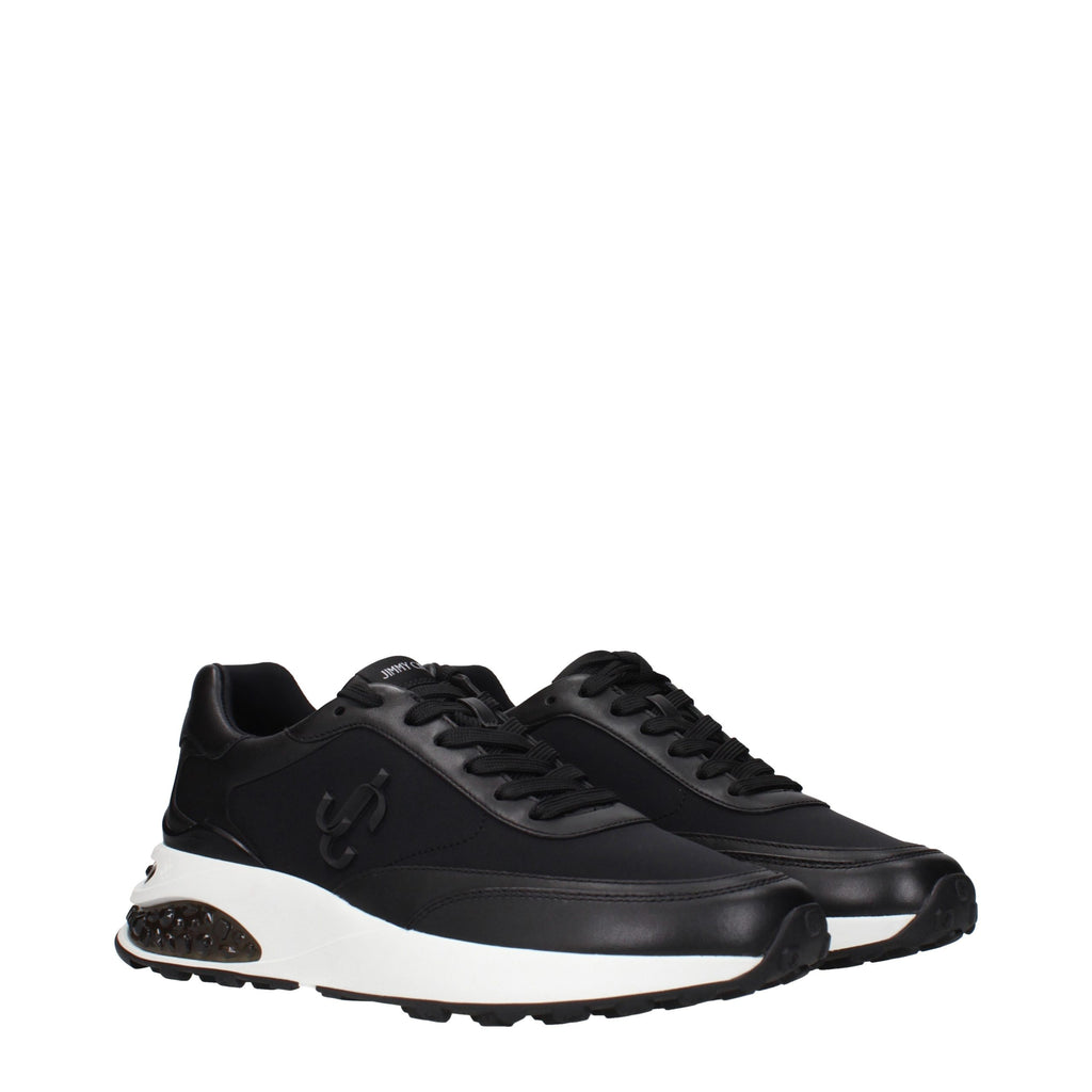 Black Fabric Athletic Sneakers