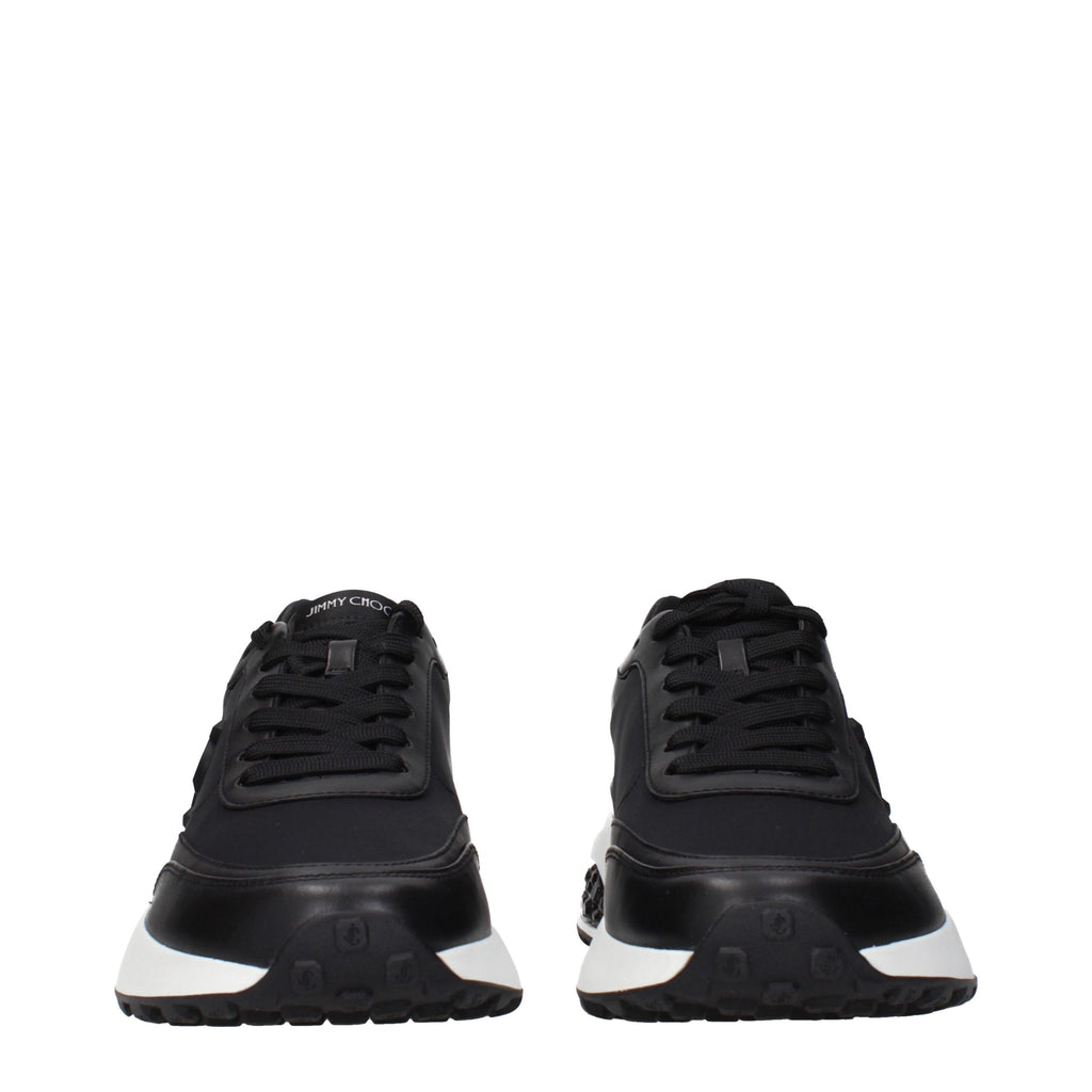 Black Fabric Athletic Sneakers