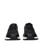 Black Fabric Athletic Sneakers