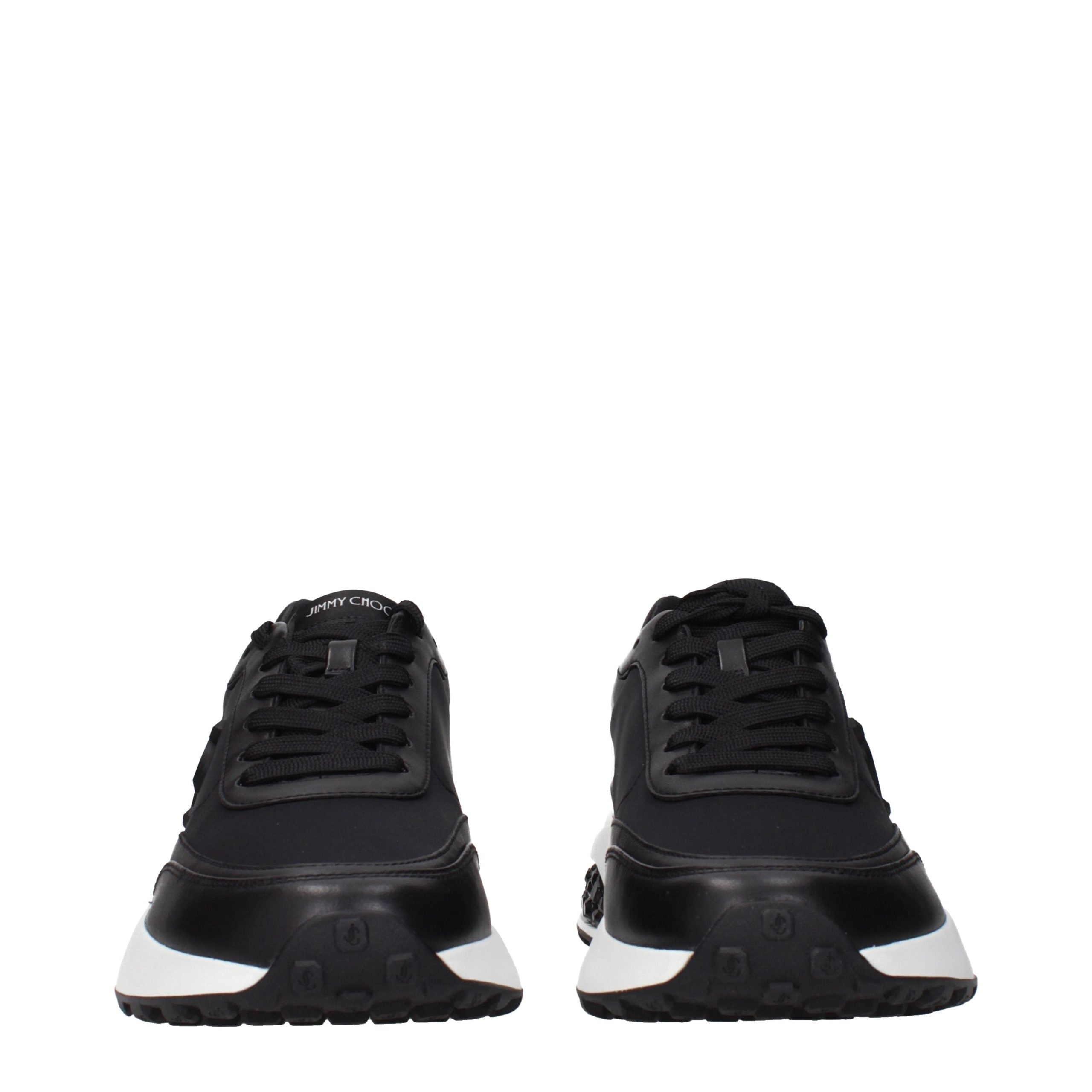 Black Fabric Athletic Sneakers