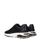 Black Fabric Athletic Sneakers
