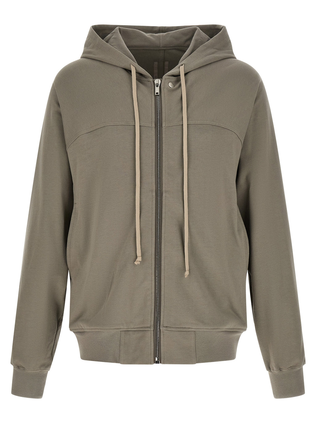 Gray Cotton Windbreaker Sweatshirt