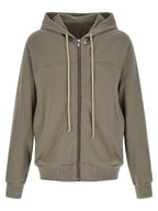 Gray Cotton Windbreaker Sweatshirt