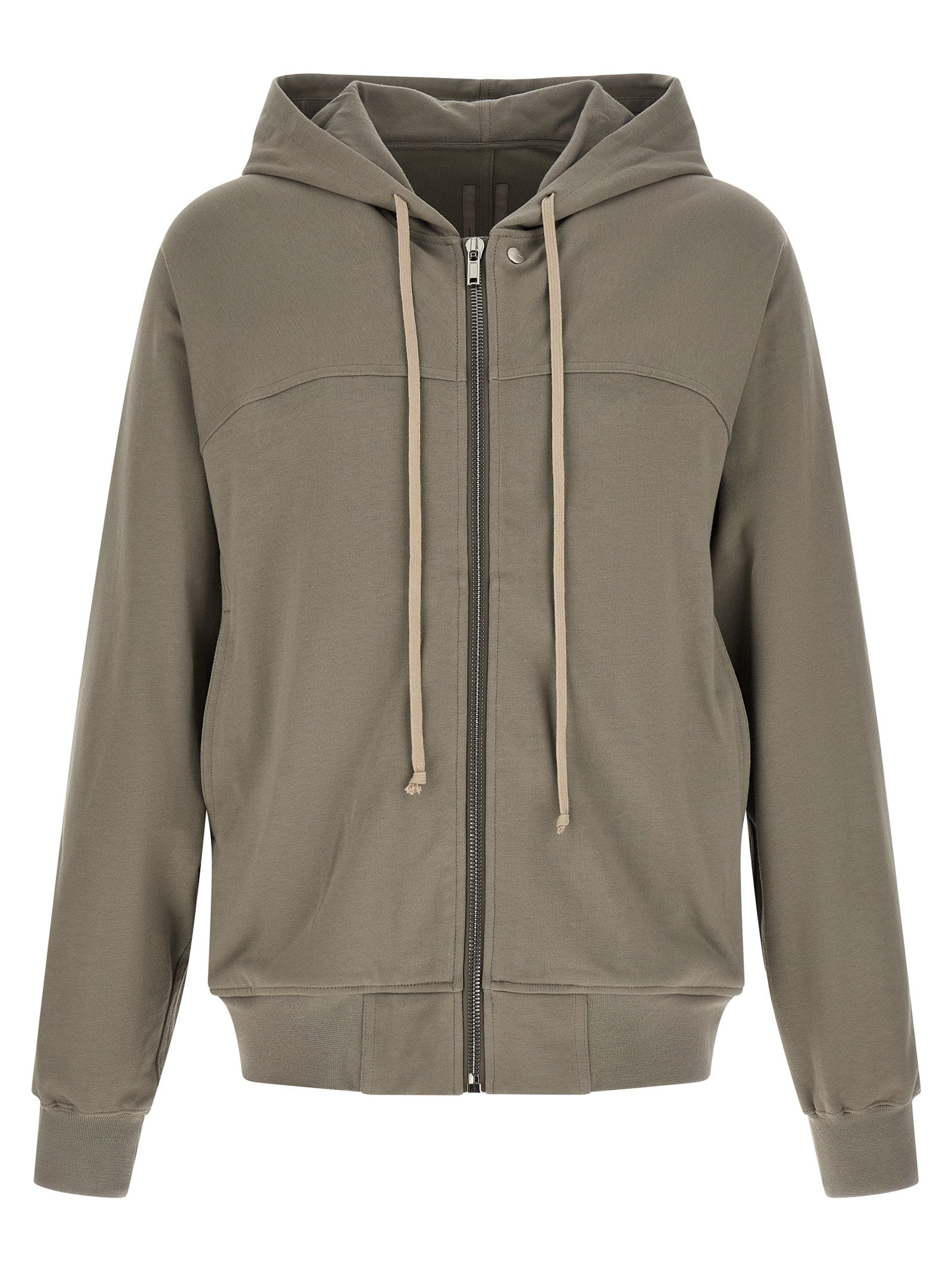 Gray Cotton Windbreaker Sweatshirt