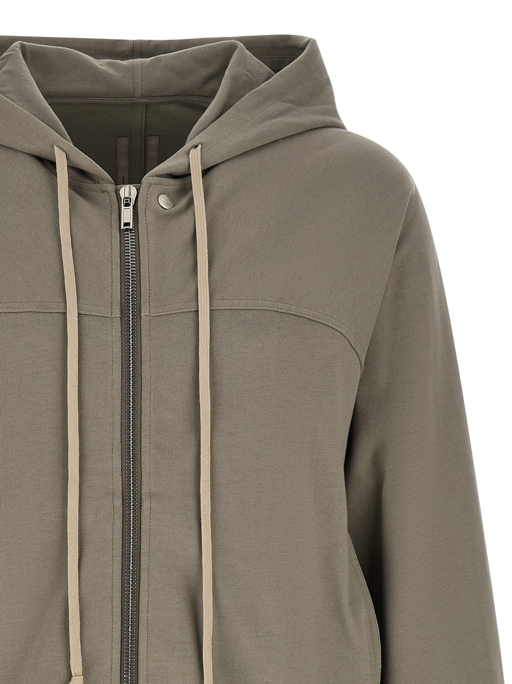 Gray Cotton Windbreaker Sweatshirt
