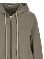Gray Cotton Windbreaker Sweatshirt