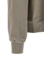 Gray Cotton Windbreaker Sweatshirt